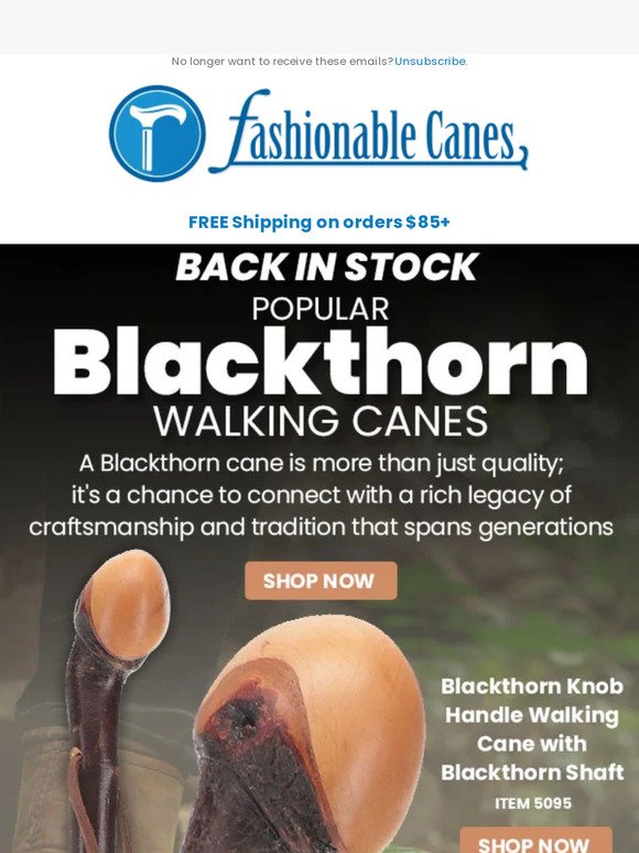 They're Back! Popular Blackthorn Walking Canes Now in Stock!