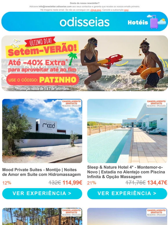 Até -34%: Mood Suites Montijo | Sleep Hotel | Bukubaki Peniche
