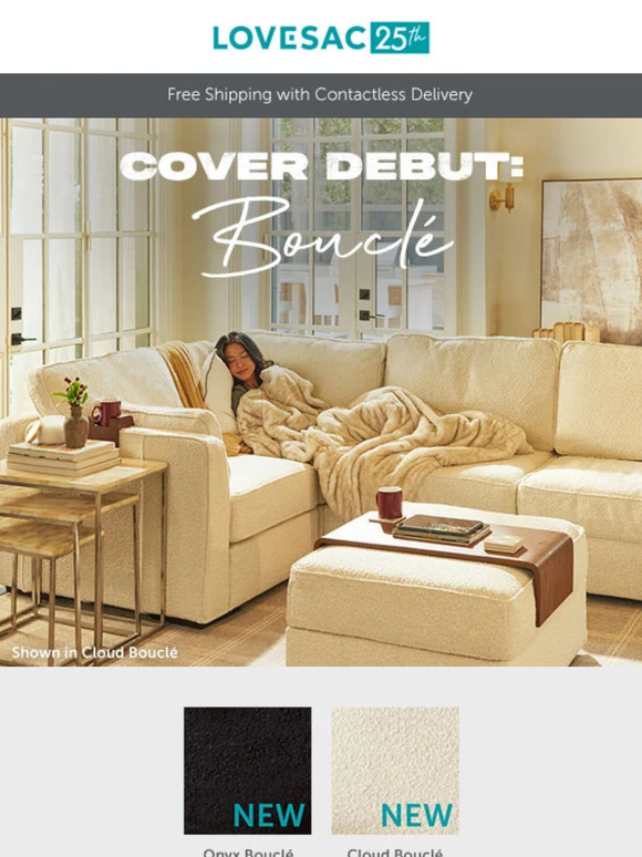 Lovesac Introducing… NEW Bouclé Covers for Sactionals! Milled