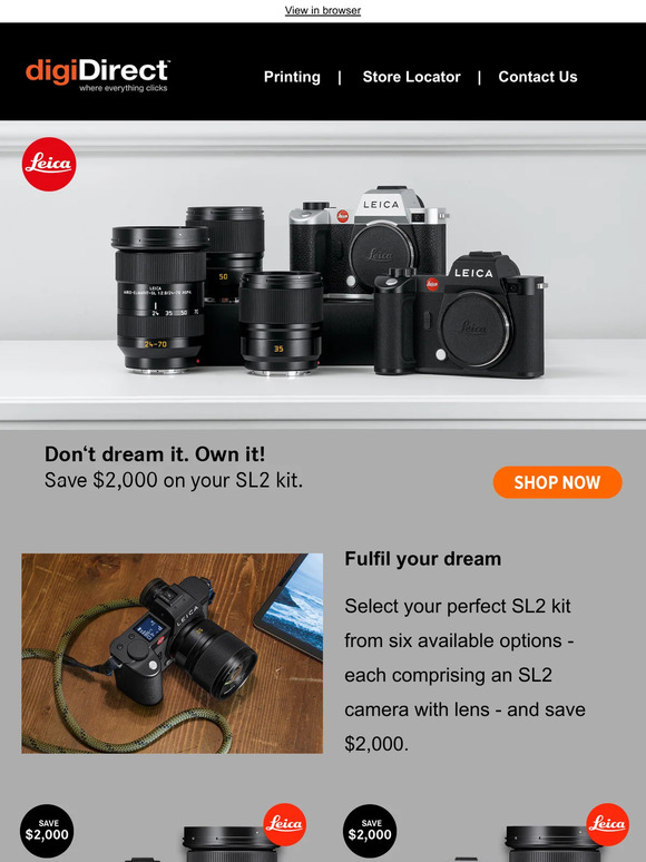 Take $2,000 OFF your Leica SL2 Kit. Don't dream it. Own it.