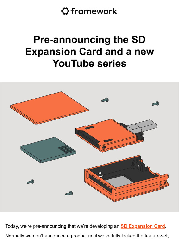 Pre-announcing the SD Expansion Card and a new YouTube series