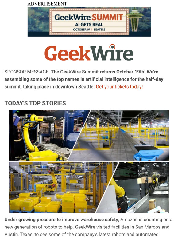 GeekWire Behind the scenes with Amazon’s warehouse robots Layoffs at