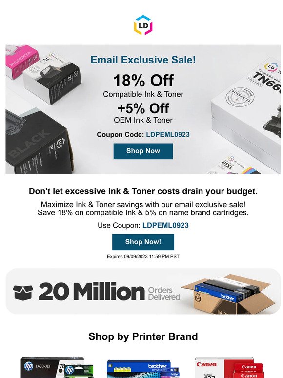 Email Exclusive | Compatible + OEM Ink Savings!