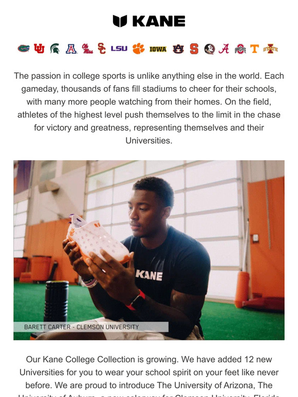 Kane Footwear: Kane College Gameday Collection Expansion | Milled