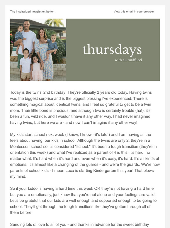 My Babies Are Two + Back to School Thoughts....