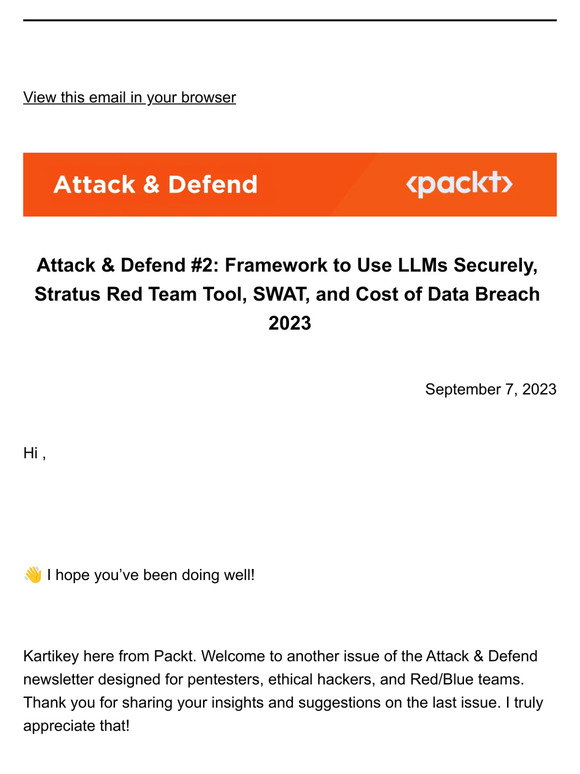 Packt: Attack & Defend #2: Framework to Use LLMs Securely, Stratus Red ...