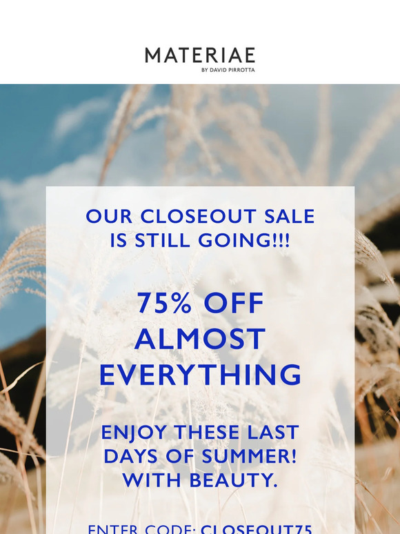 75% OFF still going! Don't miss out.