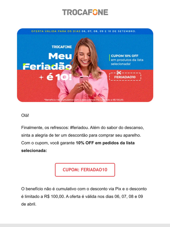 Foi aqui que pediram um FERIADAO10? 😎📲