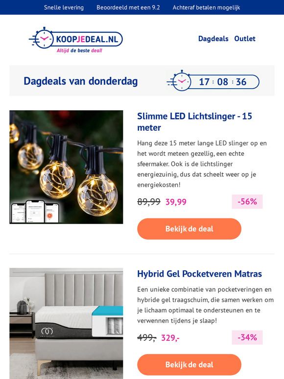 LED Lichtslinger | Hybrid Matras | Lazy Dekbed | 4K TV | Boxers | Dell Laptop | Gordijnen | Tuinstoelen | Pannenset 💌 Dit Wil Je Niet Missen! 🤩