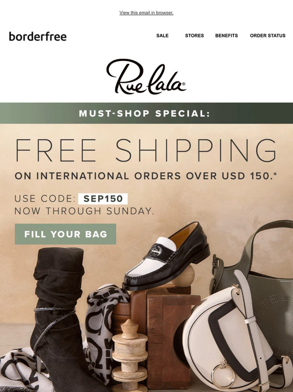 Borderfree IT’S HERE 📍 Free International Shipping on Rue La La Milled