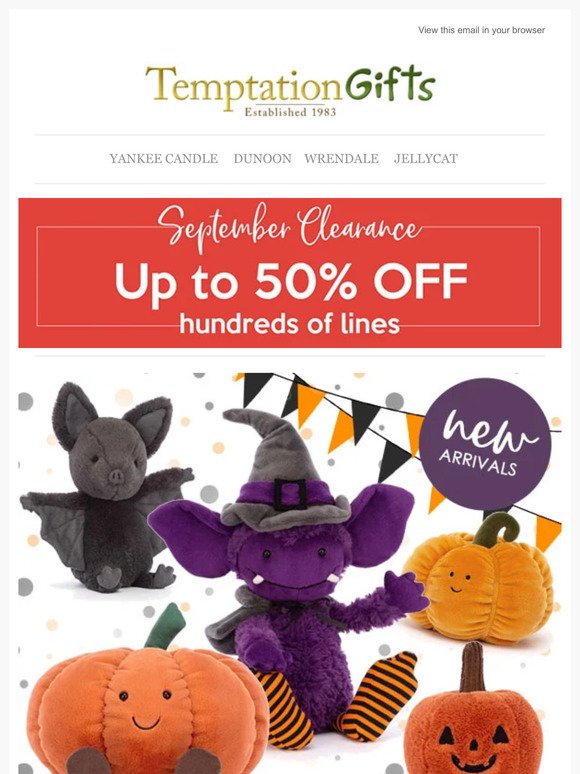Jellycat for Halloween + Up to 50% OFF Ted Baker!
