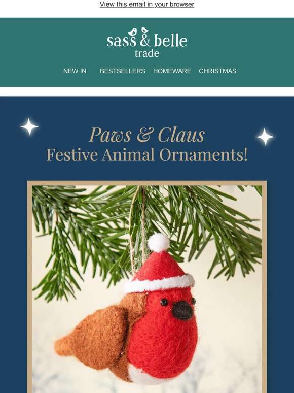 Festive Animal Decorations - Ready for Dispatch!