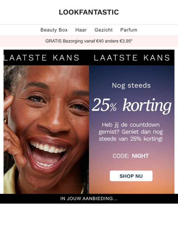 Nog steeds 25% korting