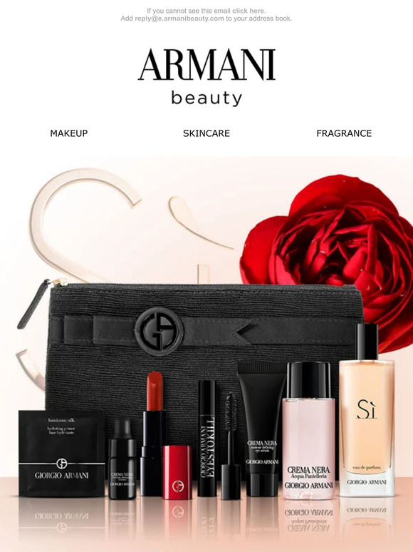 Armani Beauty Receive 4 piece complimentary gift with purchase