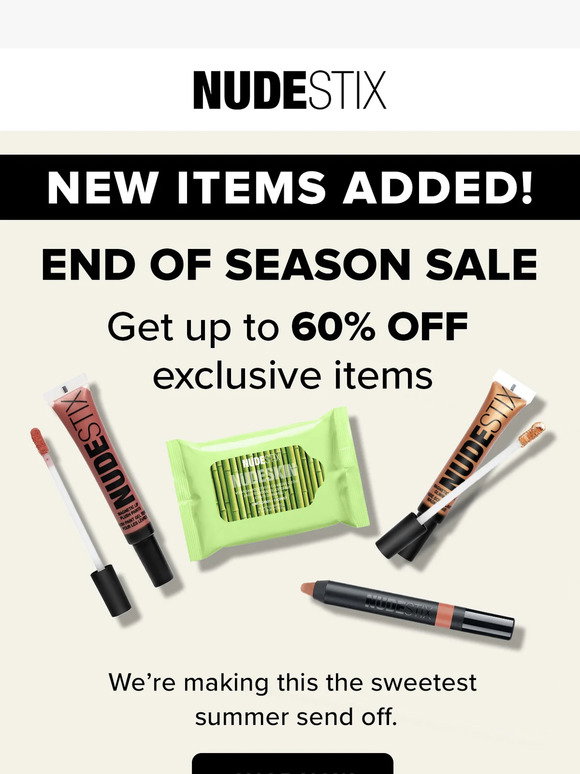 Nudestix: NEW ITEMS ADDED: Shop our End of Season Sale Milled