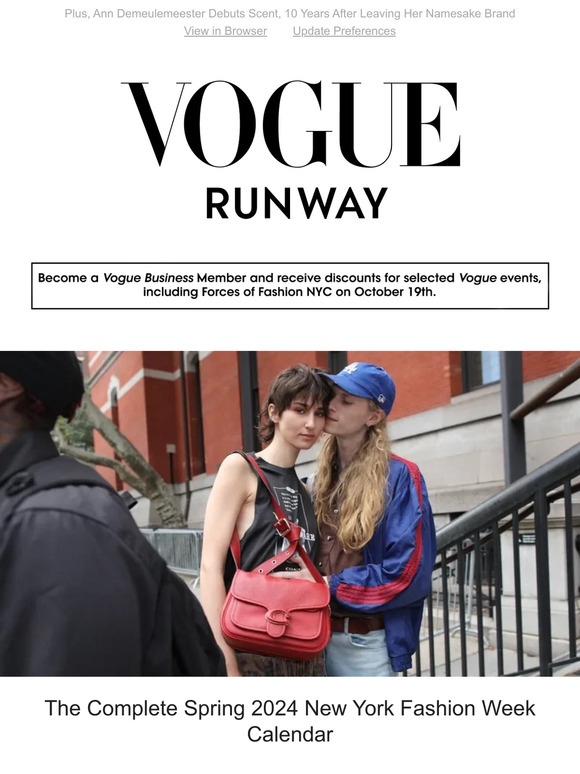 VOGUE The Complete Spring 2024 New York Fashion Week Calendar Milled