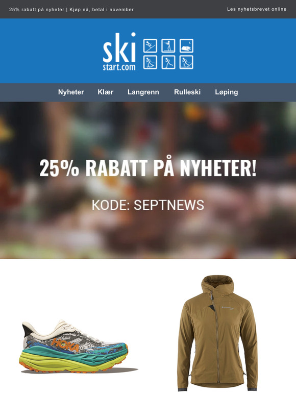 25% rabatt på nyheter!