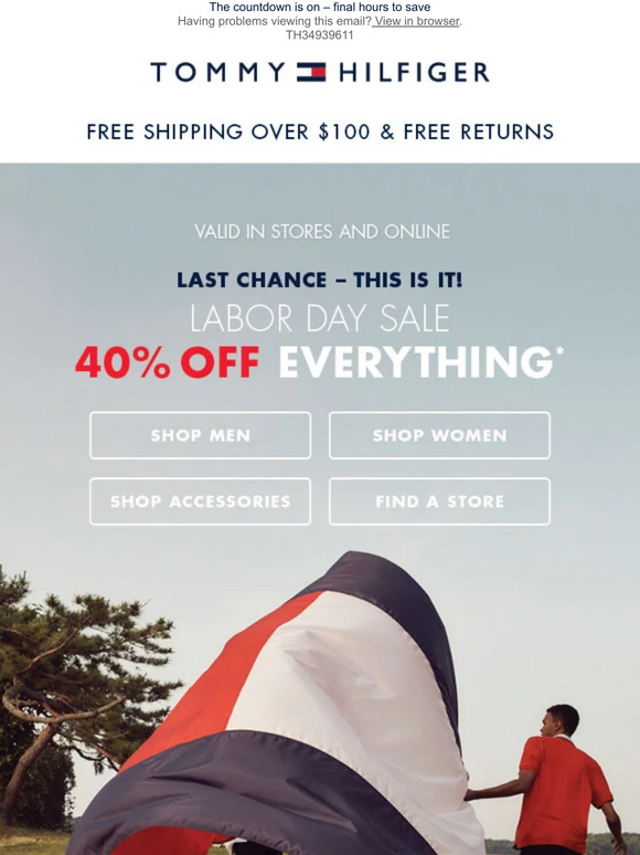 tommy hilfiger labor day sale