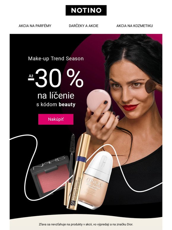 ⚡ Až -30 % na make-up ⚡ Až -20 % na vône