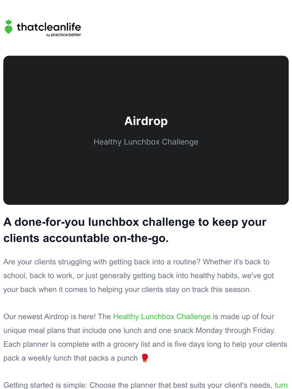 Airdrop: Healthy Lunchbox Challenge 🍎