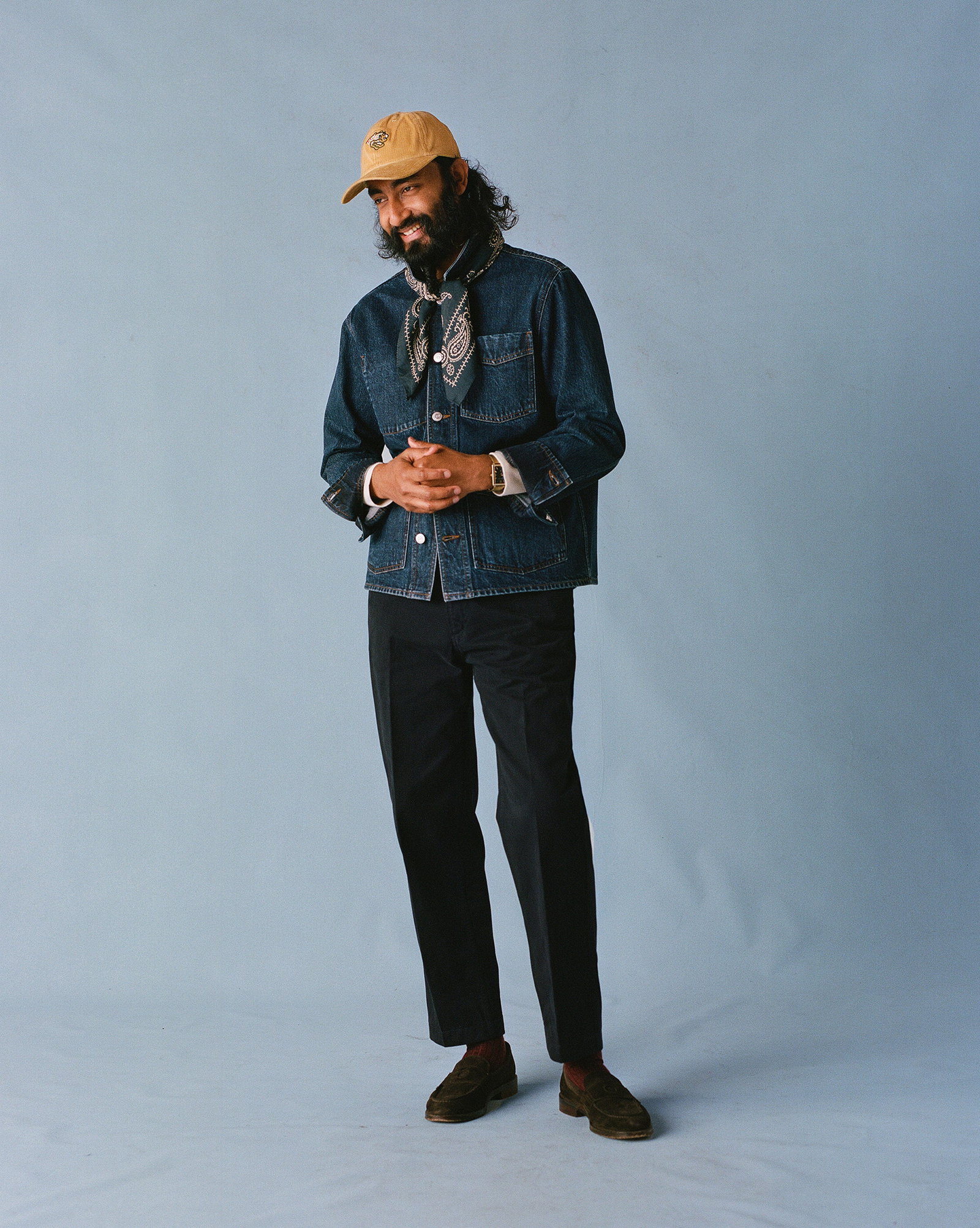 Drake's: Stone Wash Denim Work Jacket | Milled