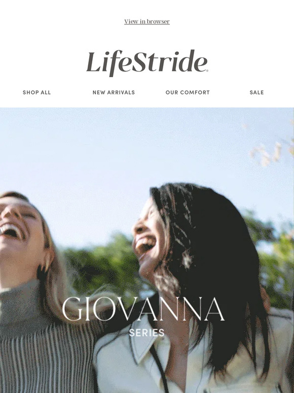 Best-selling style. Endless comfort. Her name is Giovanna.