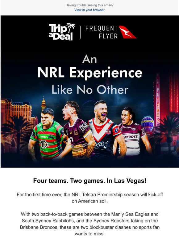 TripADeal: NRL is going to Las Vegas! Book your bucket list NRL ...