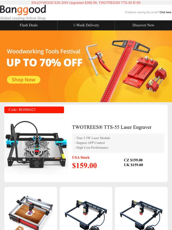 SAVE BIG >> Laser Engraver & Accessories Max 80% OFF, Find out the one you're looking for!