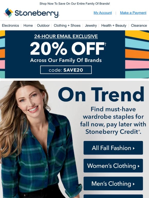 Email Exclusive: Take 20% Off Today Only!