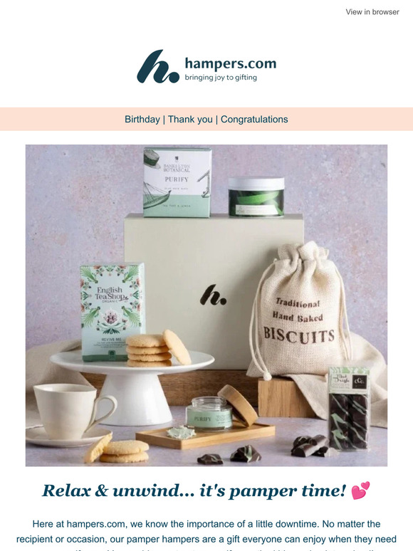 Let's talk pamper hampers🍾🛀