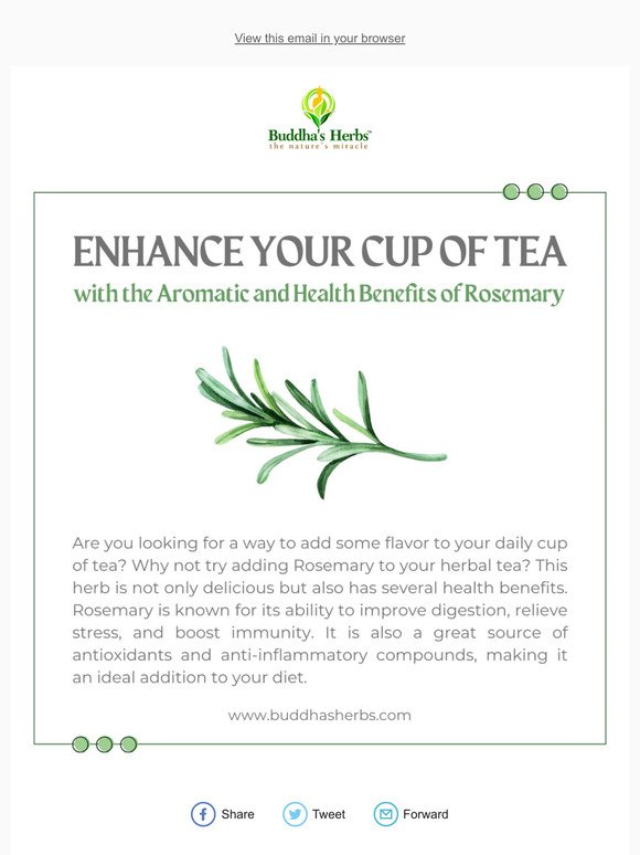 Enhance Your Cup of Tea with the Aromatic and Health Benefits of Rosemary