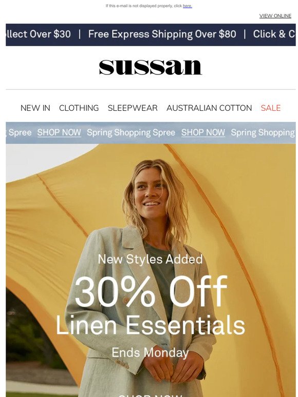 30% Off Linen Essentials* | New Styles Added