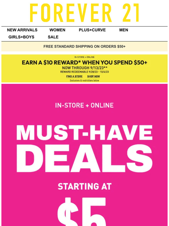 Fall Deals from $5 🍁