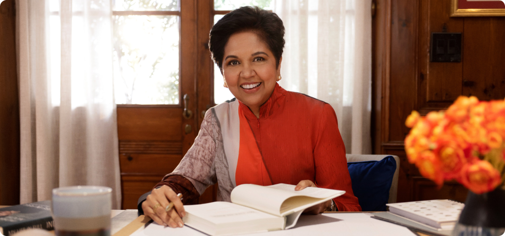  Become a purpose-driven leader with trailblazing executive Indra Nooyi