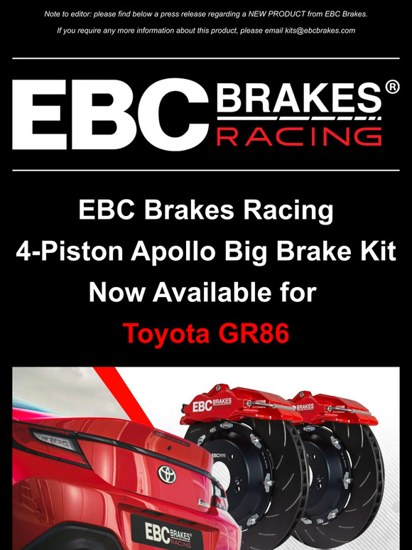 EBCBrakesDirect New Product! Big Brake Kit for Toyota GR86 Milled