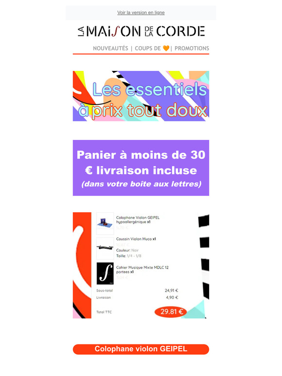 Les essentiels à petits prix !