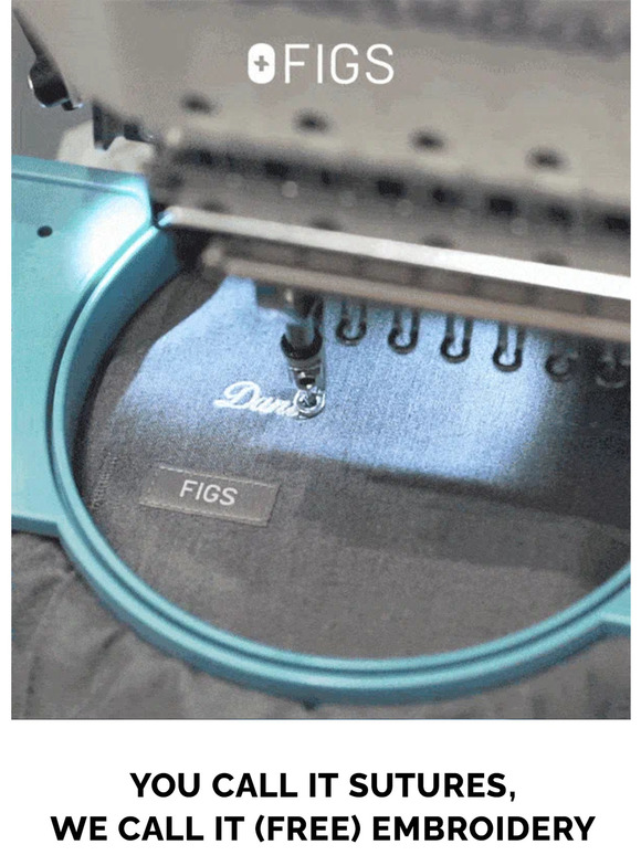 FIGS Name of the Game FREE Embroidery Milled