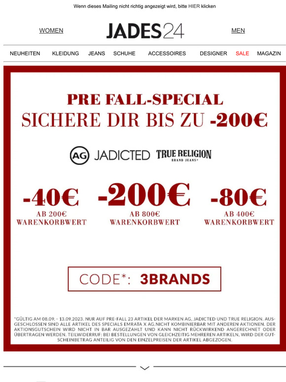 Hi Kunde, SICHERE DIR BIS ZU -200€ // SHOP NOW