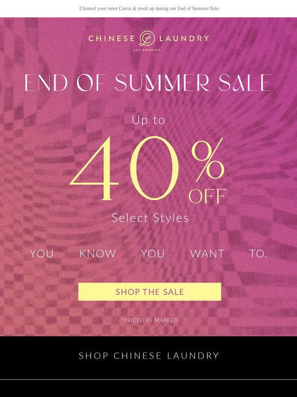 And Just Like That… You Can Still Get Up to 40% Off