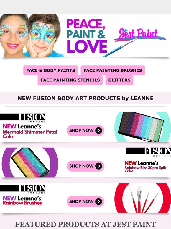NEW Fusion Body Art Cakes and Brushes by Leanne