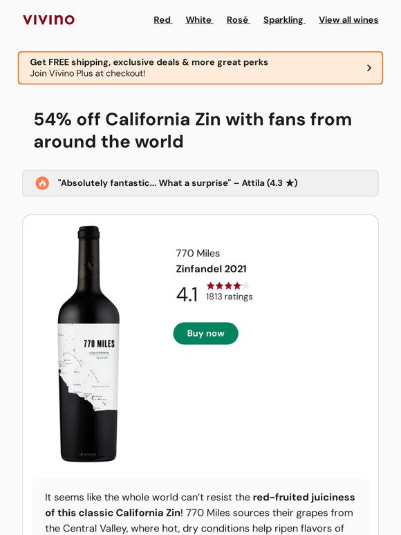 Juicy $15.99 California Zinfandel | Top 2% of wines in the world