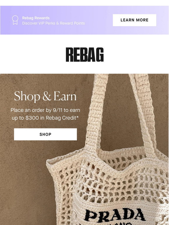 Earn $100 in credit with just a few clicks - Rebag