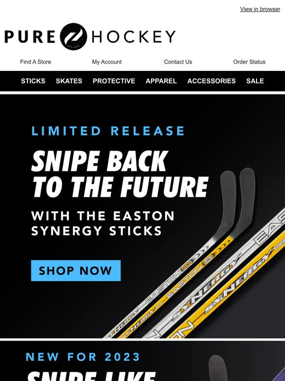 LIMITED RELEASE - Score The Legendary Easton Synergy Sticks Before They're Gone!