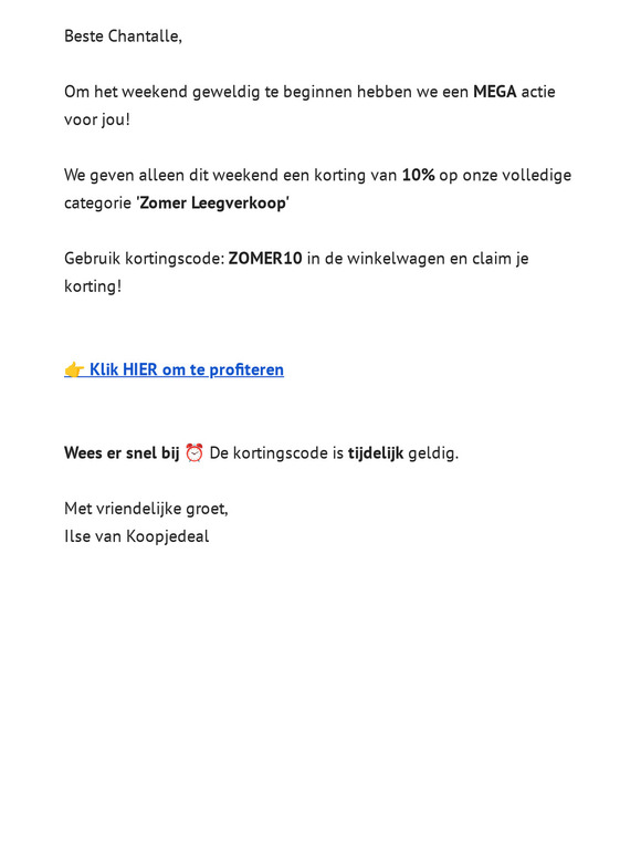10% EXTRA Korting Op Ons Volledige Aanbod...