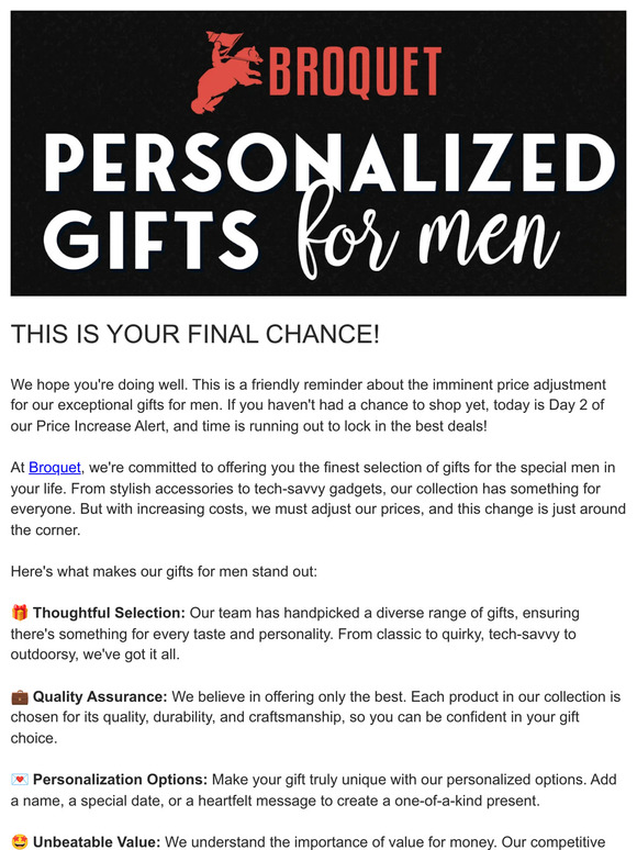 ⏰ Price Increase Alert: Last Chance to Grab Gifts for Men at Current Prices!