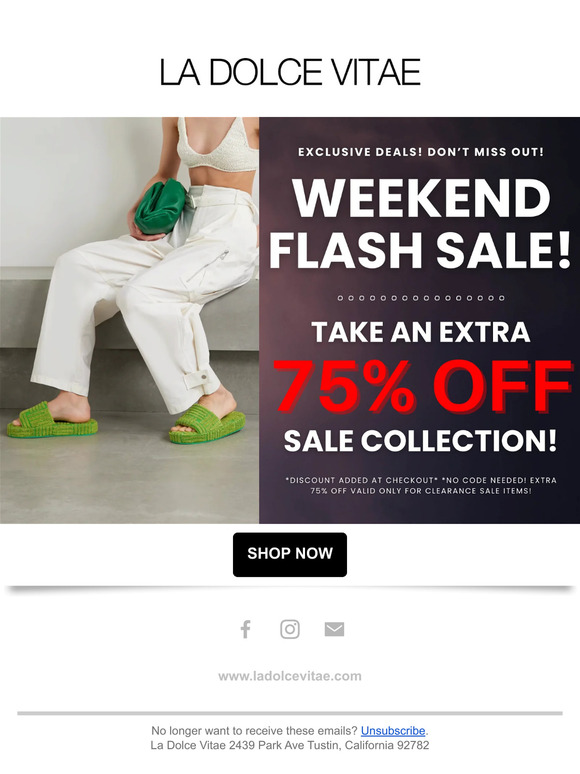 🚨HUGE DEALS: Extra 75% Off Weekend Flash Sale!