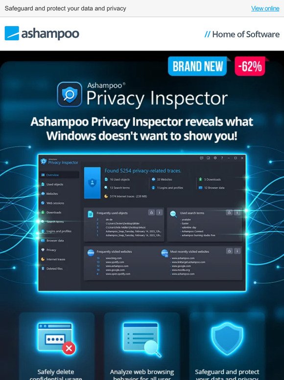 Ashampoo Privacy Inspector reveals what Windows doesn't want to show you