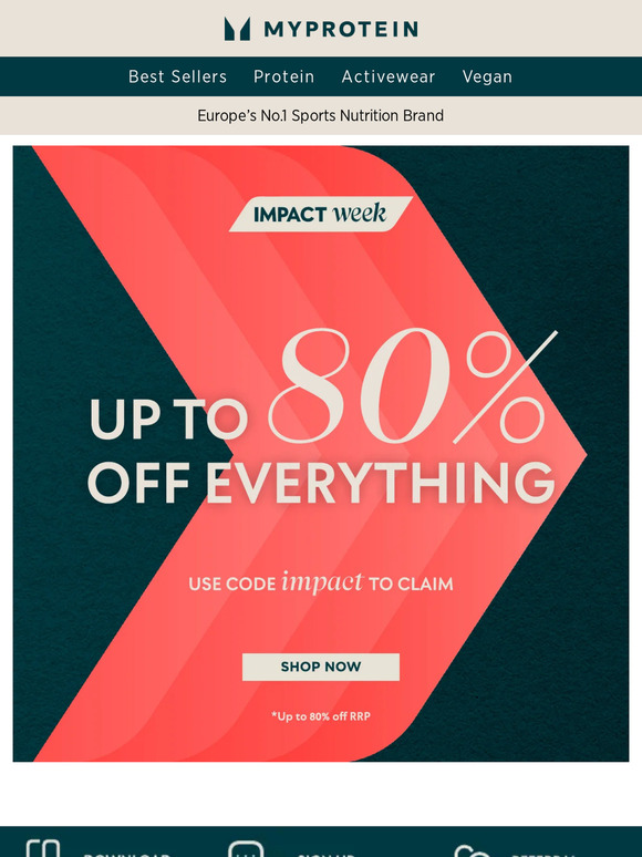Up to 80% off EVERYTHING with code IMPACT