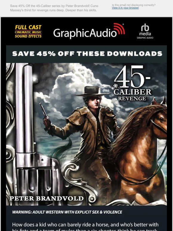 Save 45% Off the 45-Caliber western series by Peter Brandvold!