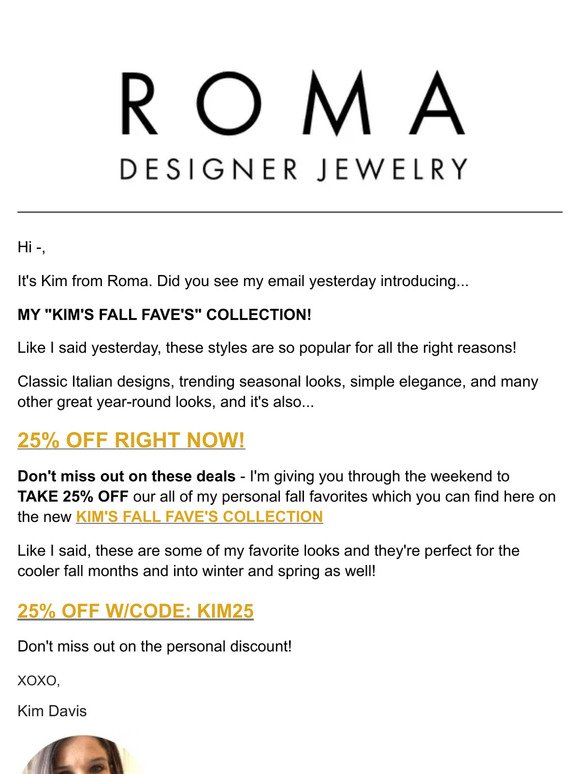 💋 —! 25% Off Kim's Fall Favorites. Check this out...